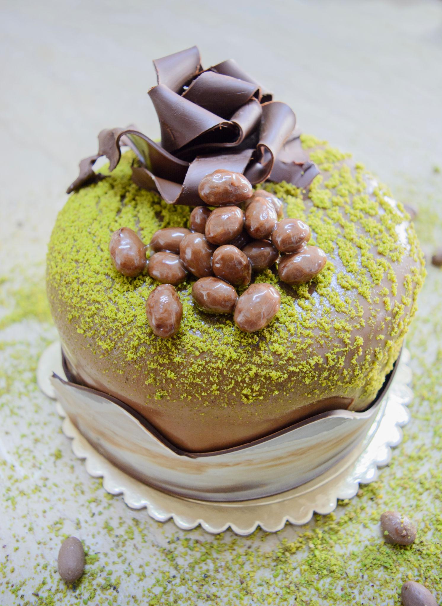 Pistachio Cherry Entremet